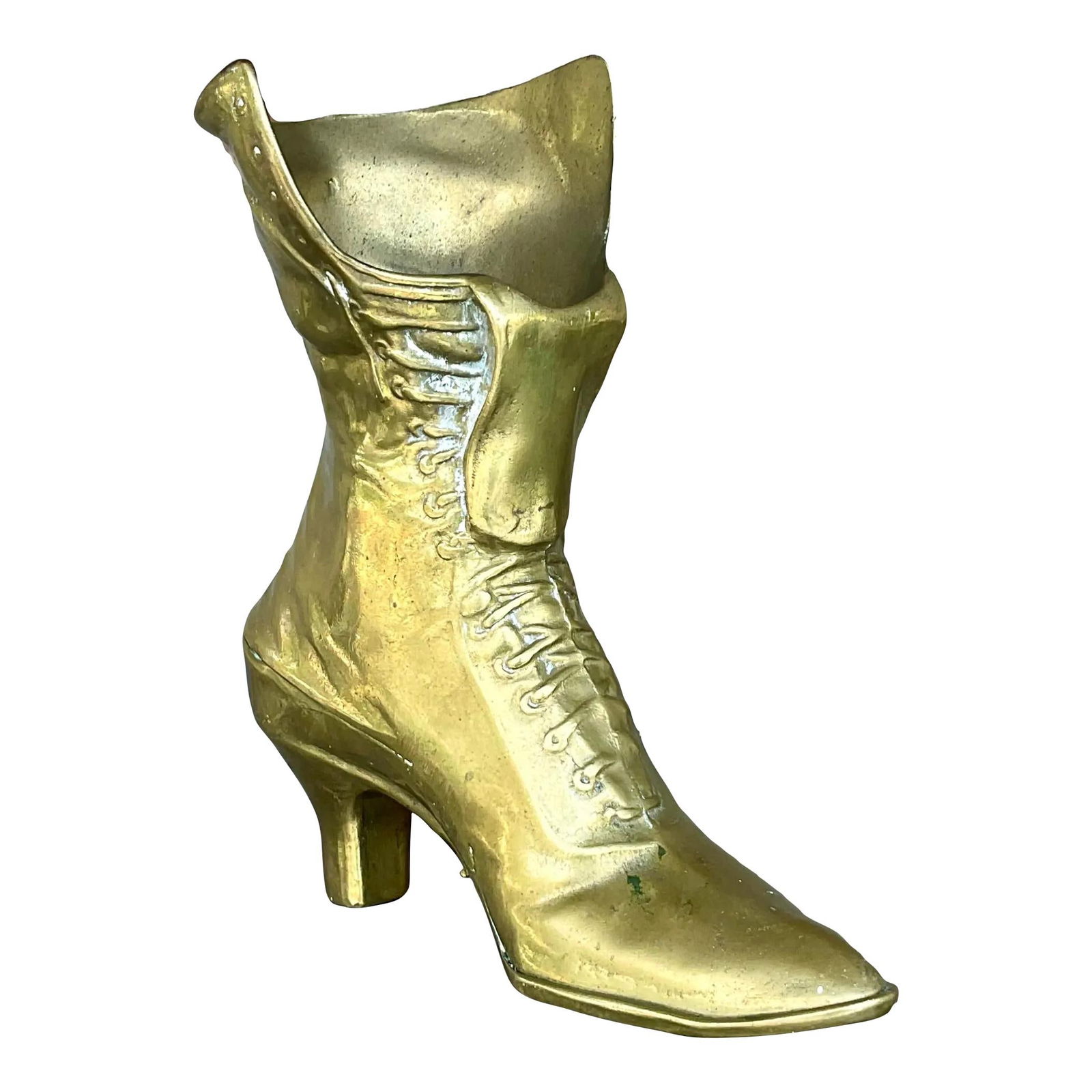 Vintage Boho Brass Victorian Boot Decorative Accent: Vintage Boho Brass Victorian Boot Decorative Accent Embrace the timeless charm of the Vintage Boho Brass Victorian Boot. This exquisite piece features a captivating blend of Victorian elegance and