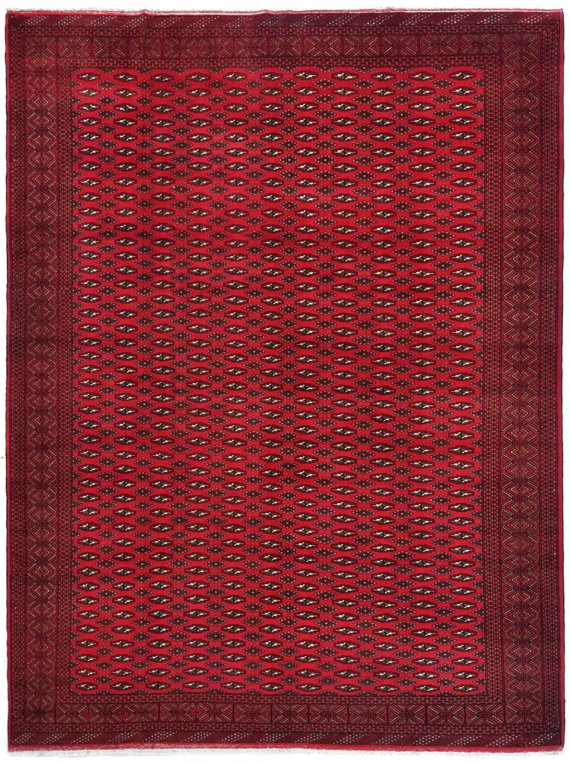 Vintage Hand-Knotted Red Tribal Wool Area Rug 8'5 x 10'11 (1 of 12)