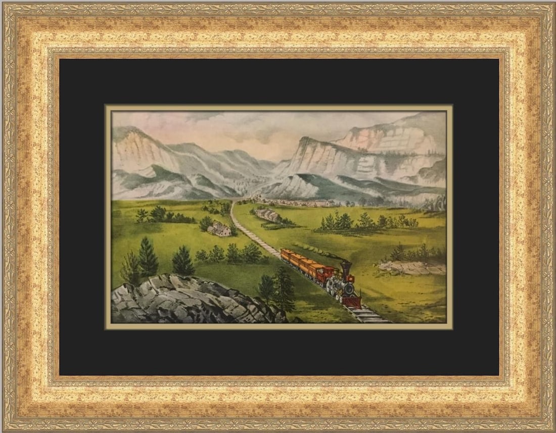 Currier & Ives The Great West 1952 Custom Framed Print (1 of 2)