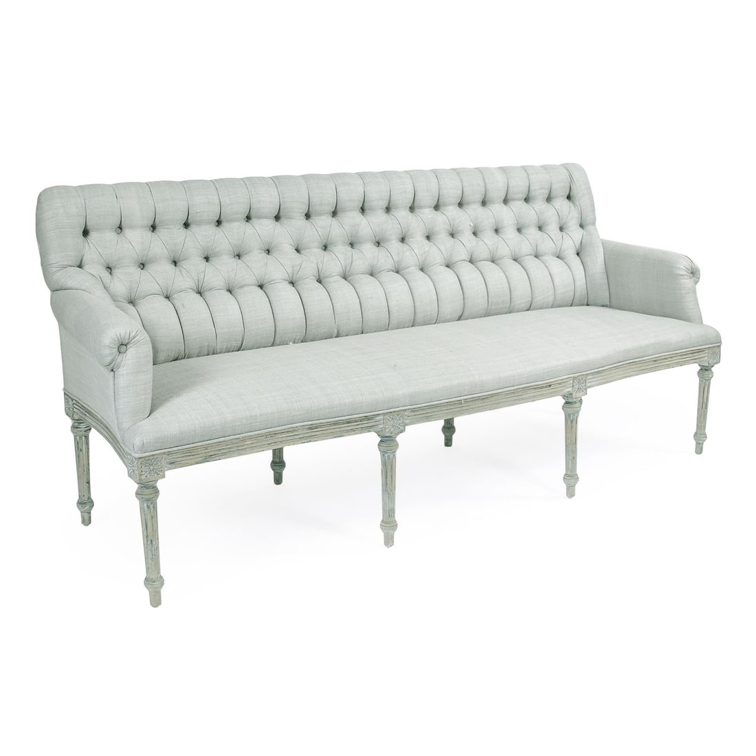 Zentique Wendy Bench Celadon Finish Birch 86 Inch (1 of 1)