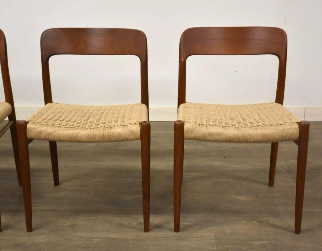 Mid Century Niels Moller Teak Dining Chairs Set of 4 - 4