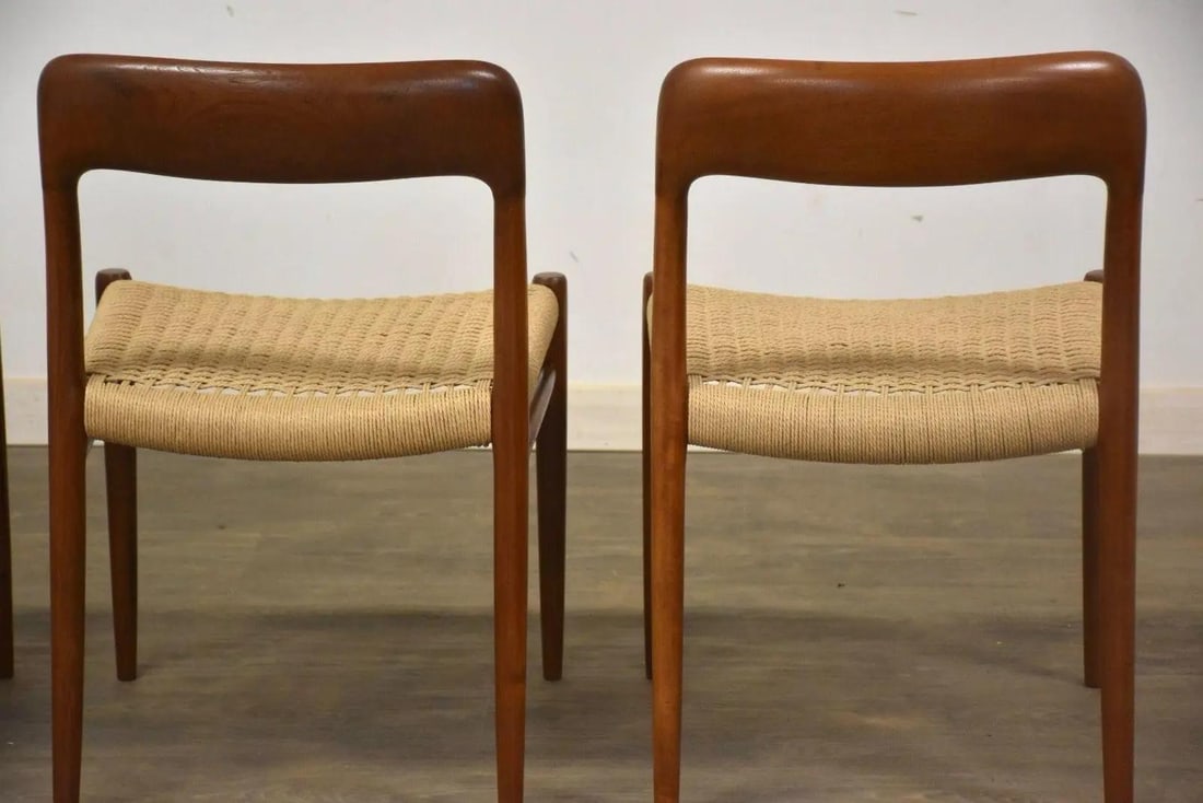 Mid Century Niels Moller Teak Dining Chairs Set of 4 - 6