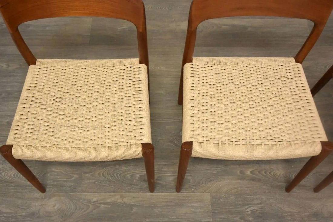 Mid Century Niels Moller Teak Dining Chairs Set of 4 - 8