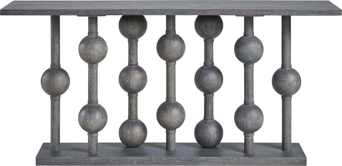 Universal Foxglove Console Table Dusk Finish 68 x 16 x 32: Universal Foxglove Console Table Dusk Finish 68 x 16 x 32 Introducing the Stylish Foxglove Console Table, an elegant addition to your home decor. This console table features a sophisticated Dusk