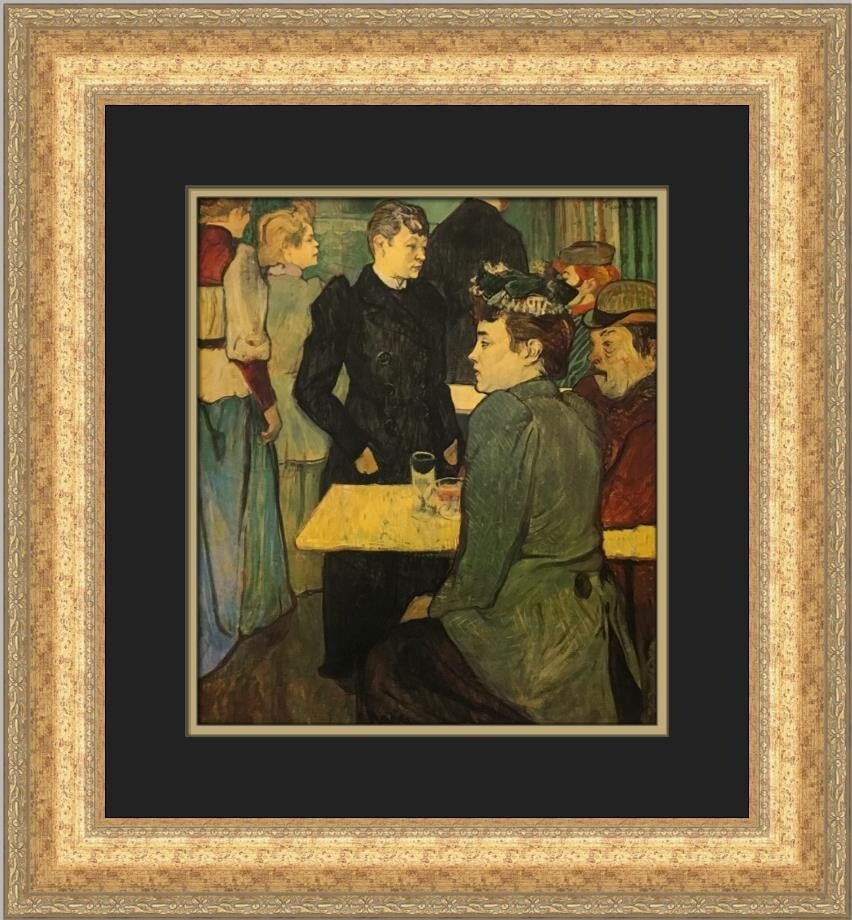 Henri De Toulouse-Lautrec A Corner of the Moulin De La Galette Framed Print: Henri De Toulouse-Lautrec A Corner of the Moulin De La Galette Framed Print This beautiful framed print titled 'A Corner of the Moulin De La Galette' by renowned artist Henri de Toulouse-Lautrec captu