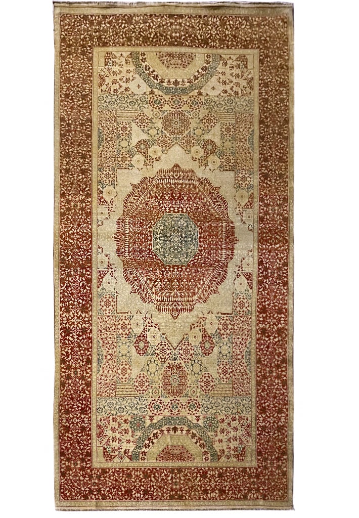 Handmade 6'2" x 13'10" Multi-Color Agra Quality Runner Rug (1 of 12)
