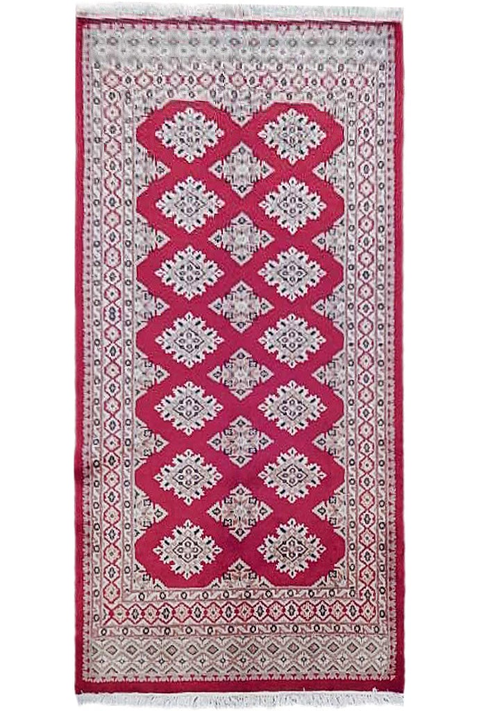 3'1" x 5'3" Hand-Knotted Red Jaldar Bokhara Area Rug (1 of 7)