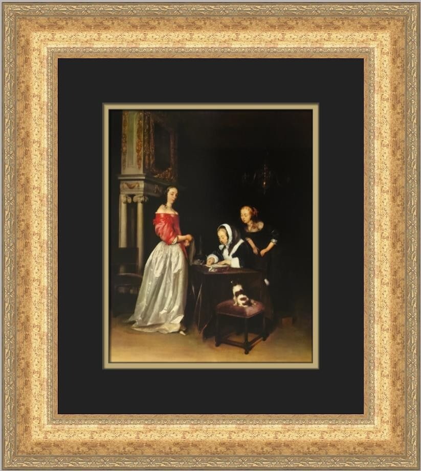 Gerard Ter Borch Curiosity Custom Framed Print 1981 Expressionism Art (1 of 2)