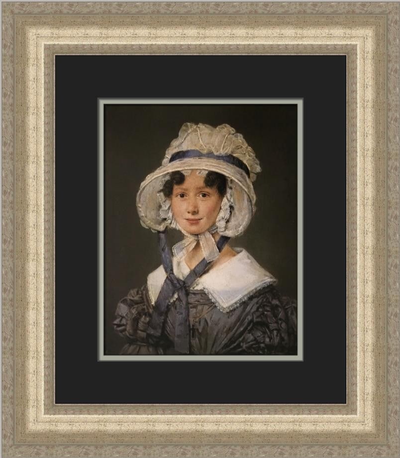 Christian A Jensen Portrait of Birgitte Sobotke Custom Framed Print 1995: Christian A Jensen Portrait of Birgitte Sobotke Custom Framed Print 1995 This custom framed print by artist Christian A Jensen features a portrait of Birgitte Sobotke, showcasing the realism style cha