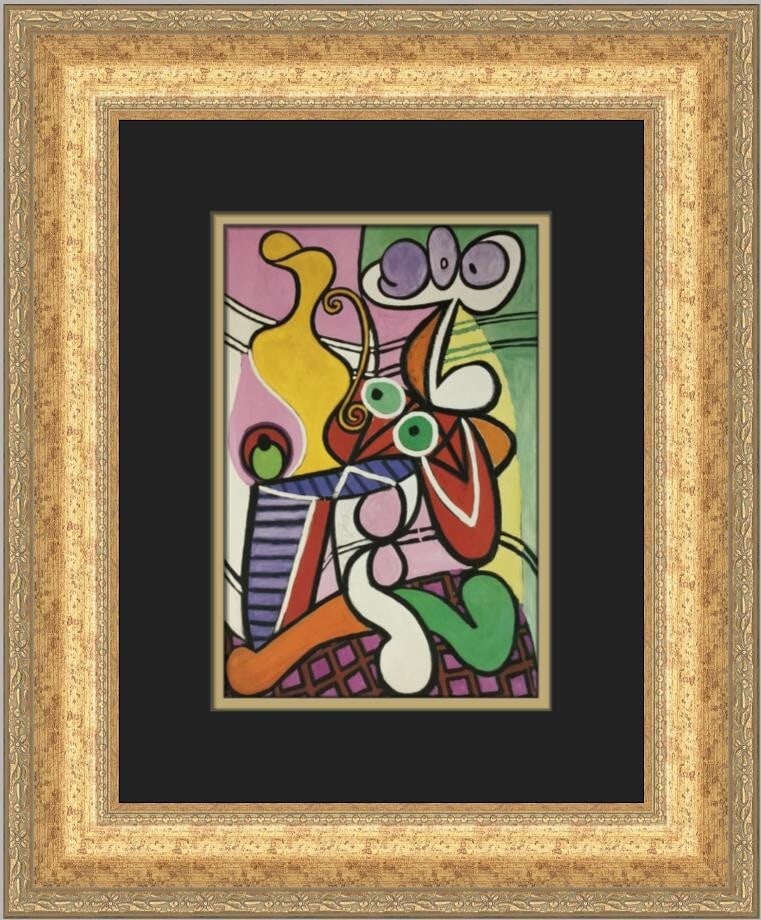 Pablo Picasso Still-Life on a Pedestal Table Custom Framed Art Print (1 of 2)