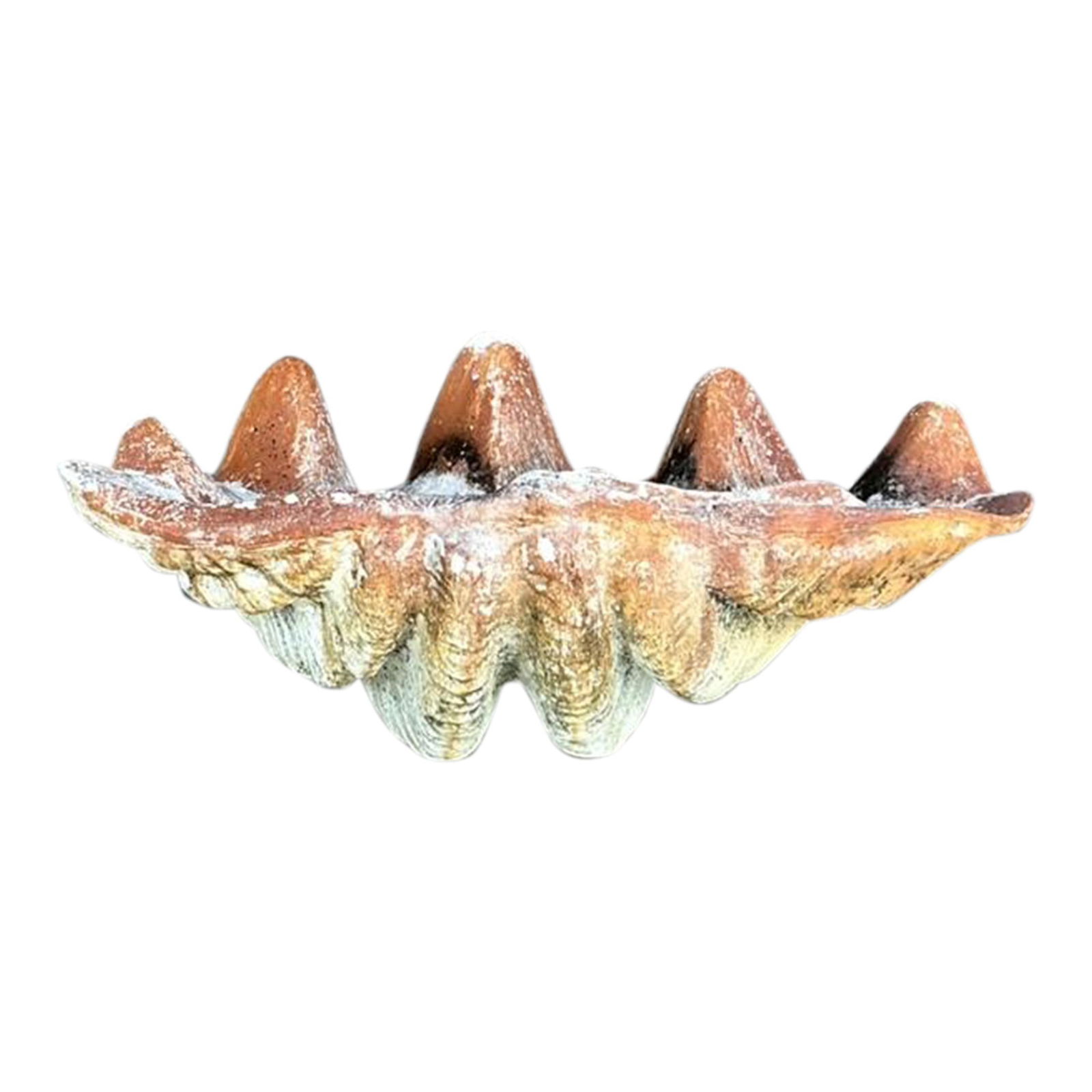 Vintage Coastal Gigas Resin Clam Shell 22.5 x 14.75 x 7 Alabaster Decor (1 of 7)