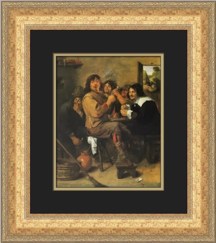 Adriaen Brouwer The Smokers Custom Framed Print Art (1 of 2)