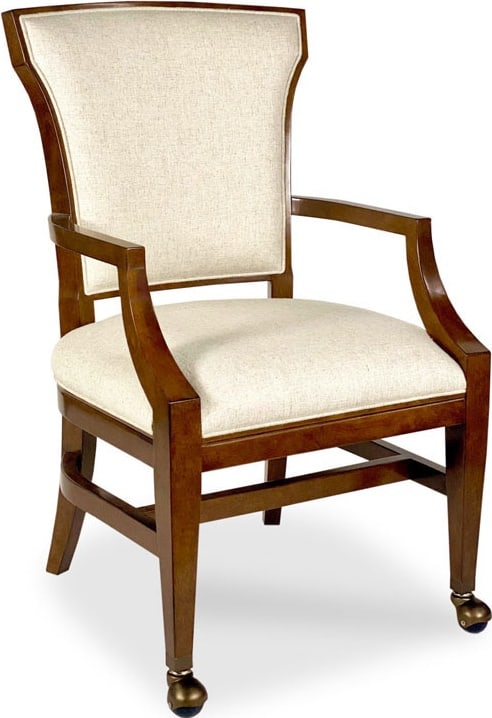 Woodbridge Manson Armchair with Bordeaux Finish and Casters (1 of 4)