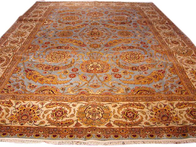 10 x 14 Light Blue Jaipur Handmade Wool Rug Premium Quality (1 of 5)