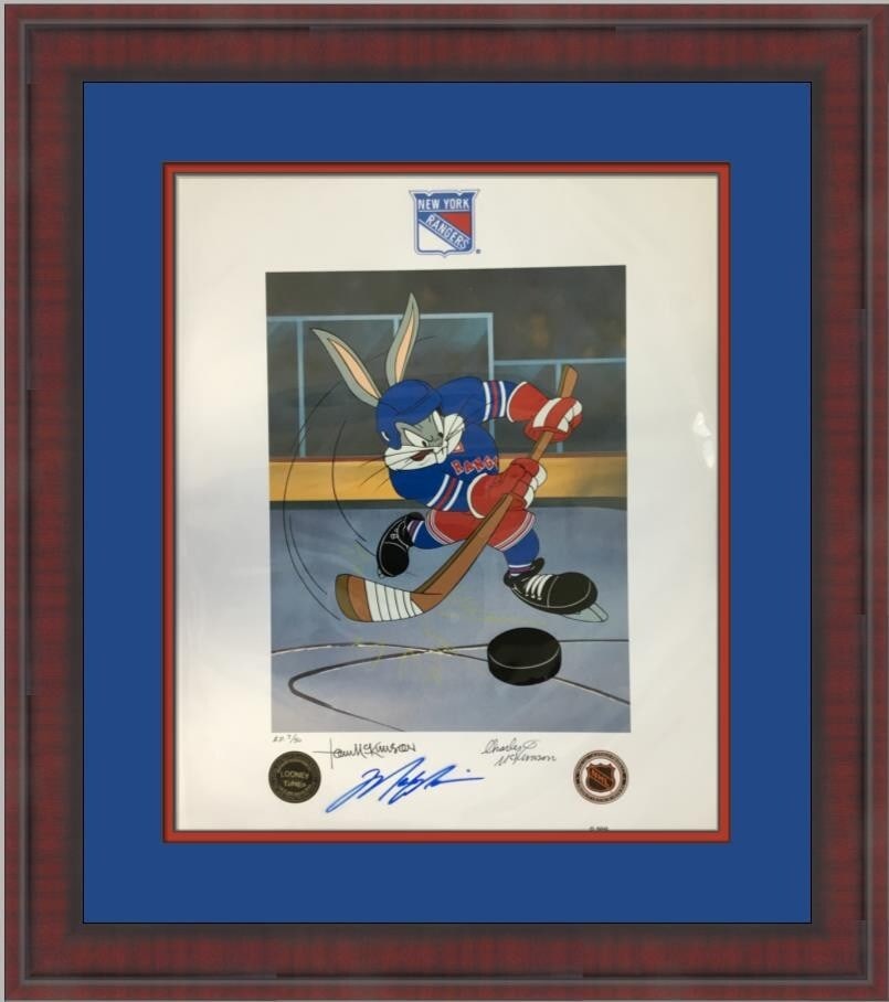 Mark Messier Signed Bugs Bunny Limited Edition Serigraph Framed NY Rangers (1 of 10)