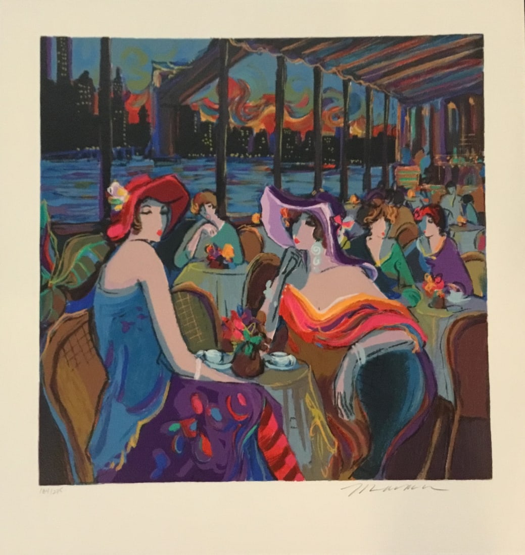 Signed Limited Edition Serigraph Print City Cafe Suite by Isaac Maimon (1 of 4)