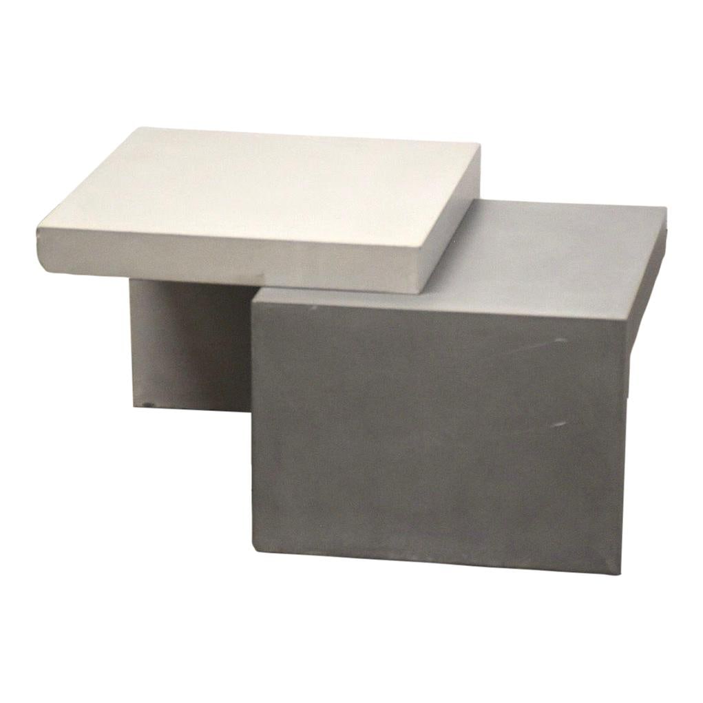 Roche Bobois Post-Modern Gray Concrete Cocktail End Table (1 of 6)