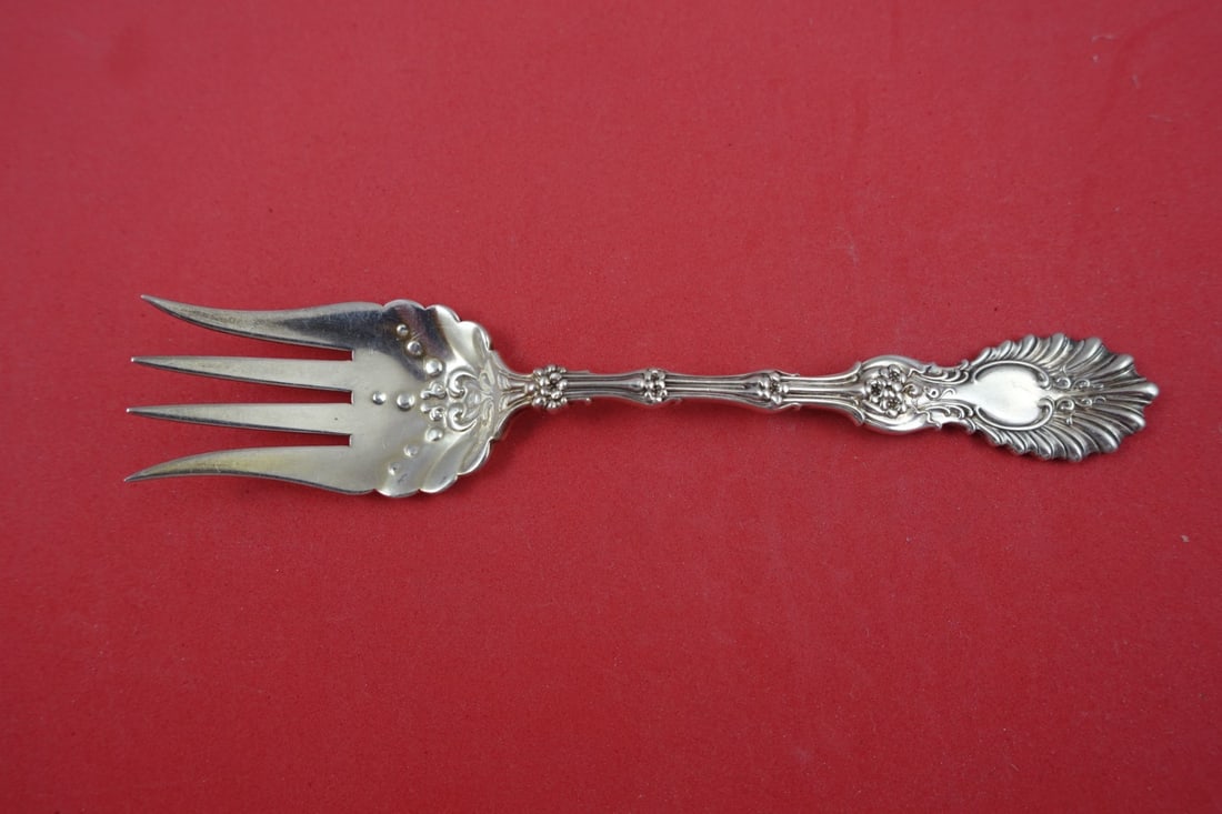Whiting Radiant Sterling Silver Dessert Fork Splayed Tines 5 7/8" (1 of 2)
