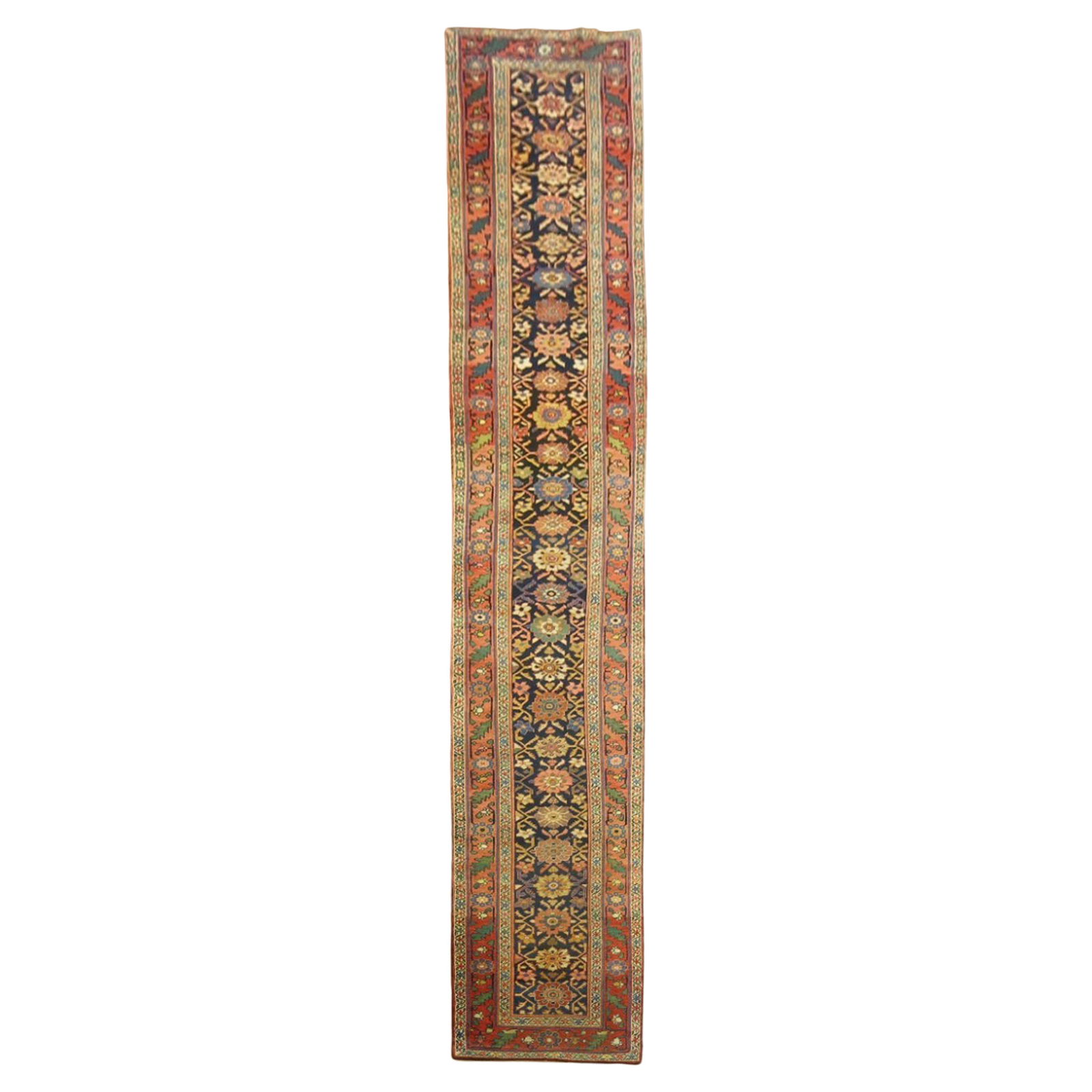 Zabihi Collection Antique Persian Bidjar Runner 36 x 205 Wool (1 of 7)