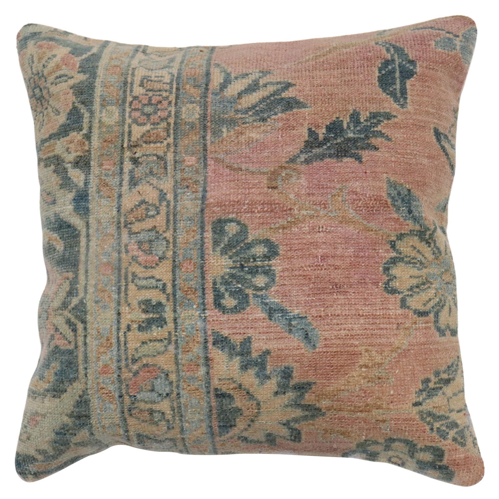 Vintage Tabriz Style Persian Rug Pillow 19x19 in (1 of 4)