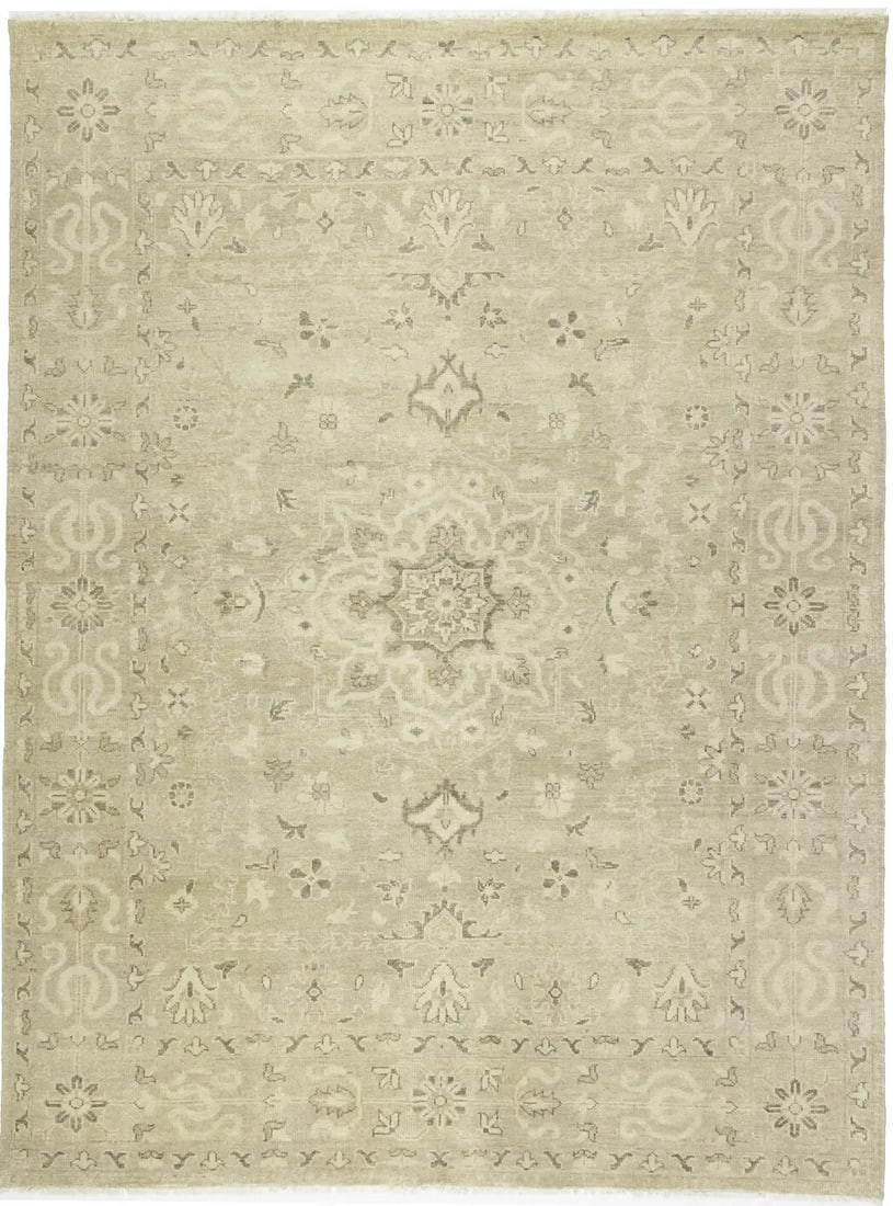 Handmade 9x12 ft Transitional Oriental Wool Rug Floral Design (1 of 18)