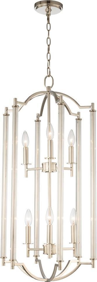 Kalco Provence 6-Light Foyer Fixture Polished Nickel Transitional Style (1 of 1)
