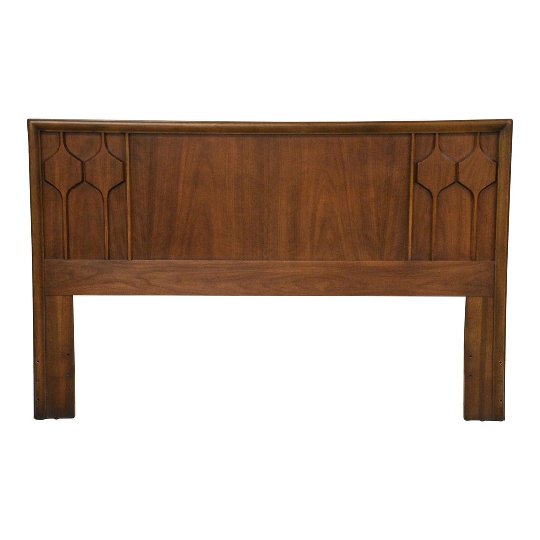 Mid Century Modern Walnut Queen Headboard 60" Brown: Mid Century Modern Walnut Queen Headboard 60" Brown Enhance your bedroom with this stunning mid century modern walnut queen headboard featuring beautifully sculpted details. Designed to fit both queen