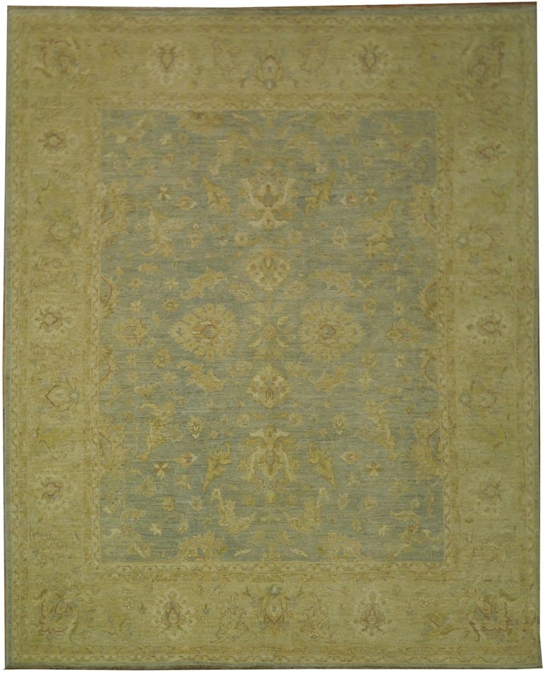 Handmade 8 x 9.10 Chobi Peshawar Rug Natural Wool Neutral Colors (1 of 6)