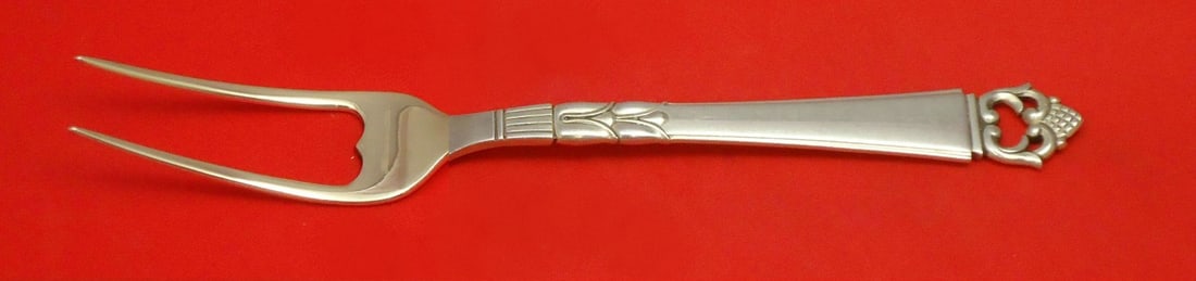 Frigast Danish Crown Sterling Silver Custom Made English Server 7" (1 of 1)