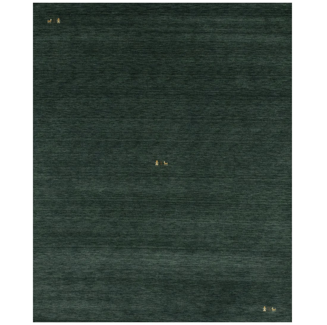 Handmade Dark Green Tribal Gabbeh Rug 8'1 x 9'10 Wool Modern Design (1 of 12)