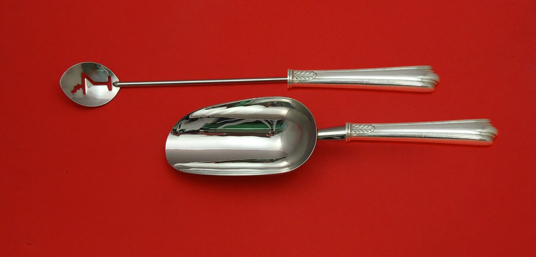 Lunt American Directoire Sterling Silver Bar Set 2pc Custom Made (1 of 1)