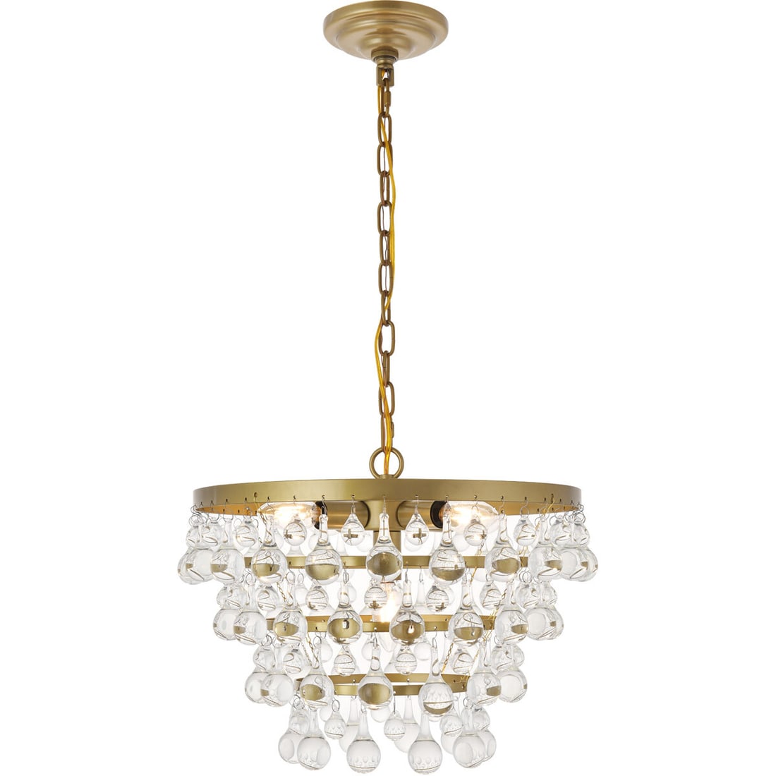 Living District Kora 5-Light Brass Pendant Chandelier 17in Adjustable (1 of 12)