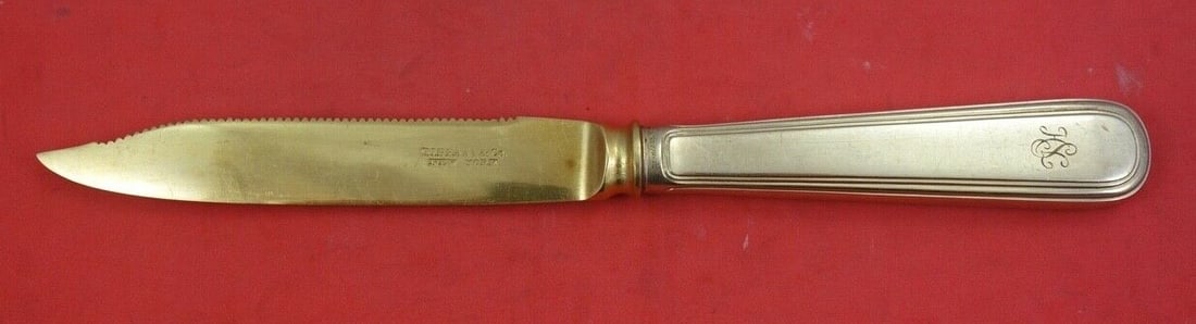 Tiffany & Co. Hamilton Sterling Silver Fruit Knife 7 1/4 in Monogrammed (1 of 2)