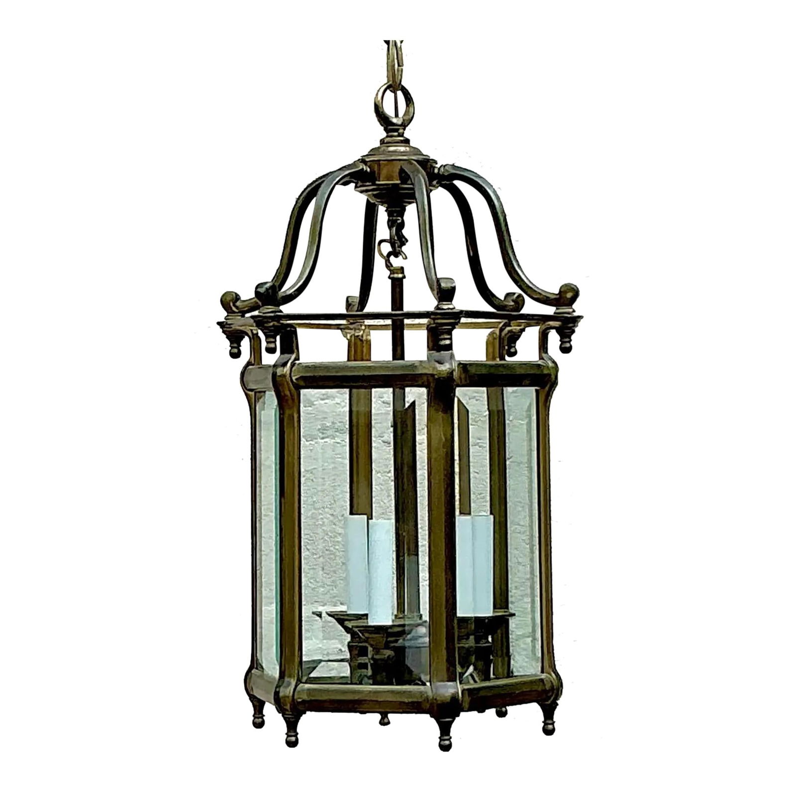 Vintage Regency Brass Lantern 14.5 x 14.5 x 26 Classic American Design (1 of 10)