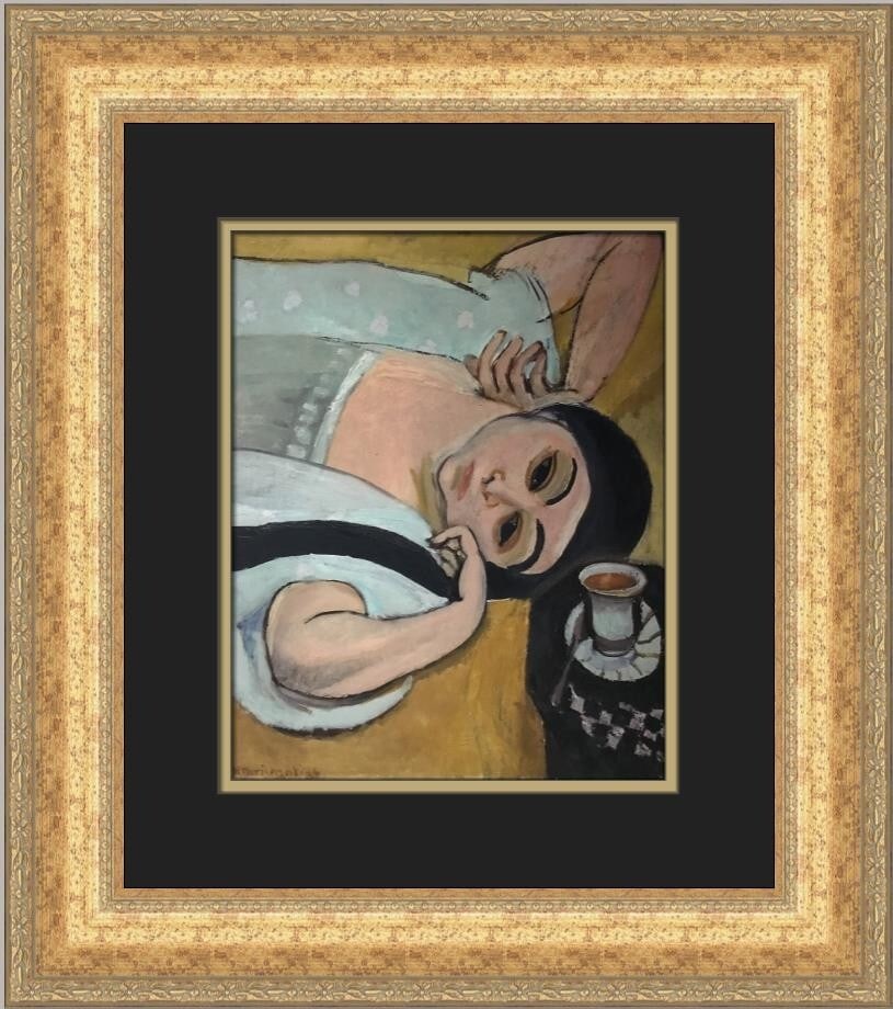 Henri Matisse Laurette with Coffee Cup Framed Print 17x17 (1 of 2)
