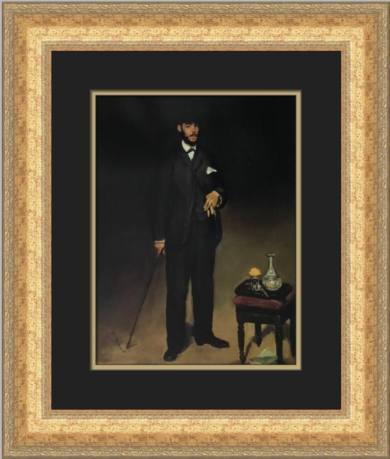 Edouard Manet Portrait of Theodore Duret Custom Framed Art Print 21 x 17 (1 of 2)
