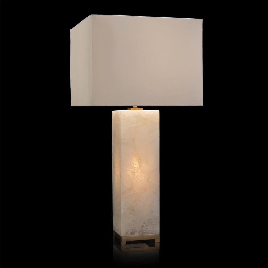 John-Richard 35in Illuminated Transitional Calcite Table Lamp (1 of 1)