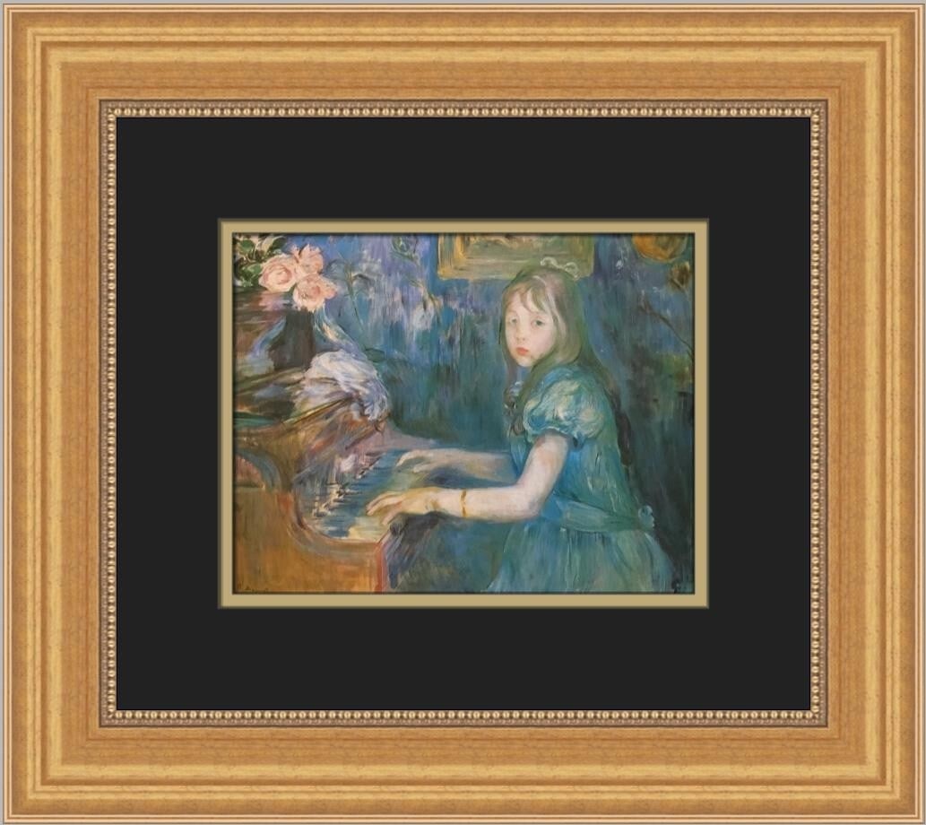 Berthe Morisot Lucie Leon at the Piano Custom Framed Art Print (1 of 2)