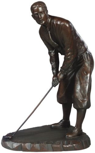 1930s Golfer Sculpture by OK Casting Resin Hand-Cast Hand-Painted (1 of 1)