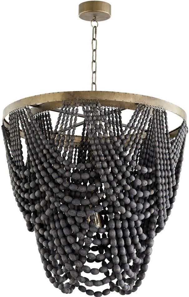 Cyan Rustic European Style Iron and Wood Pendant Lamp (1 of 2)