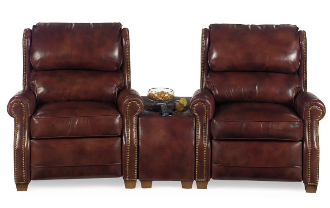 Hand-Crafted Oxblood Leather Wedge Theater Seat USA Made: Hand-Crafted Oxblood Leather Wedge Theater Seat USA Made Introducing the USA-Made Oxblood Leather Wedge Theater Seat, a hand-crafted masterpiece designed for comfort and style. This elegant piece feat