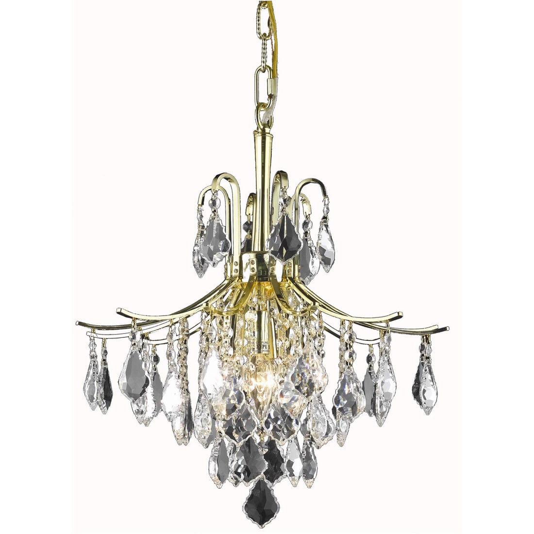 Amelia 6-Light Gold Crystal Pendant Chandelier 20" Modern Ceiling Fixture (1 of 2)
