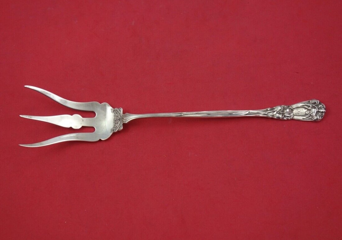 Durgin-Gorham Iris Sterling Silver Lettuce Fork 9 Inch (1 of 2)