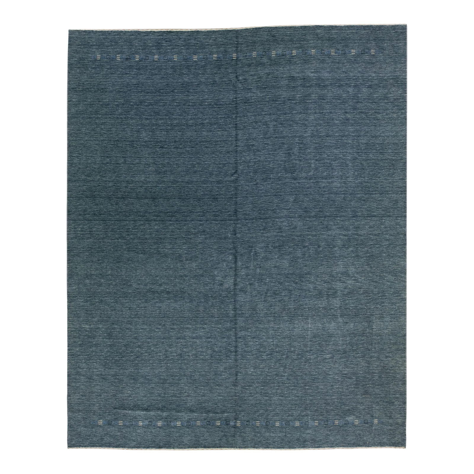 Handcrafted Blue Gabbeh Wool Rug 12' x 14'9 (1 of 7)