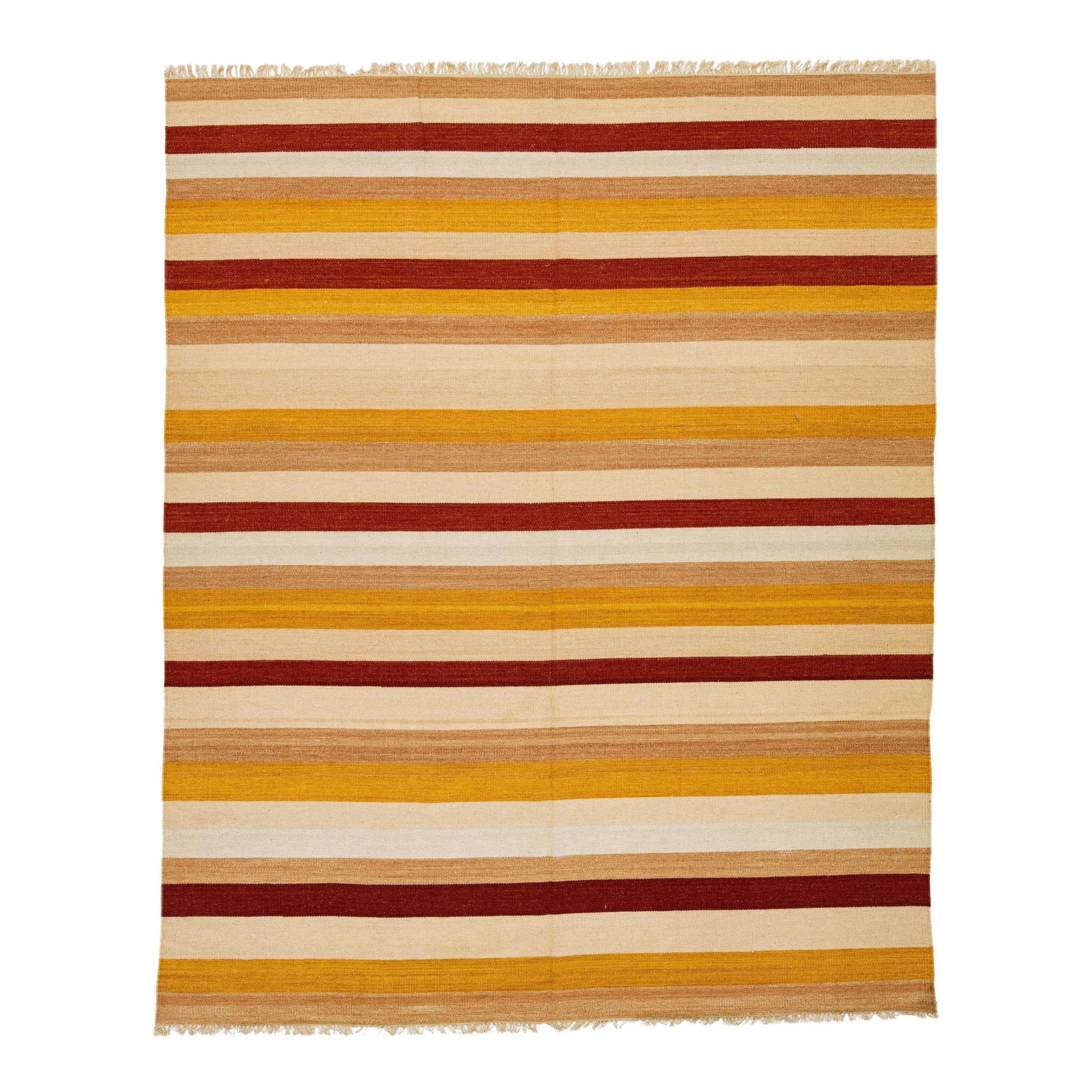 Handmade Modern Kilim Wool Rug Multicolor Geometric 8' x 9'8 (1 of 7)