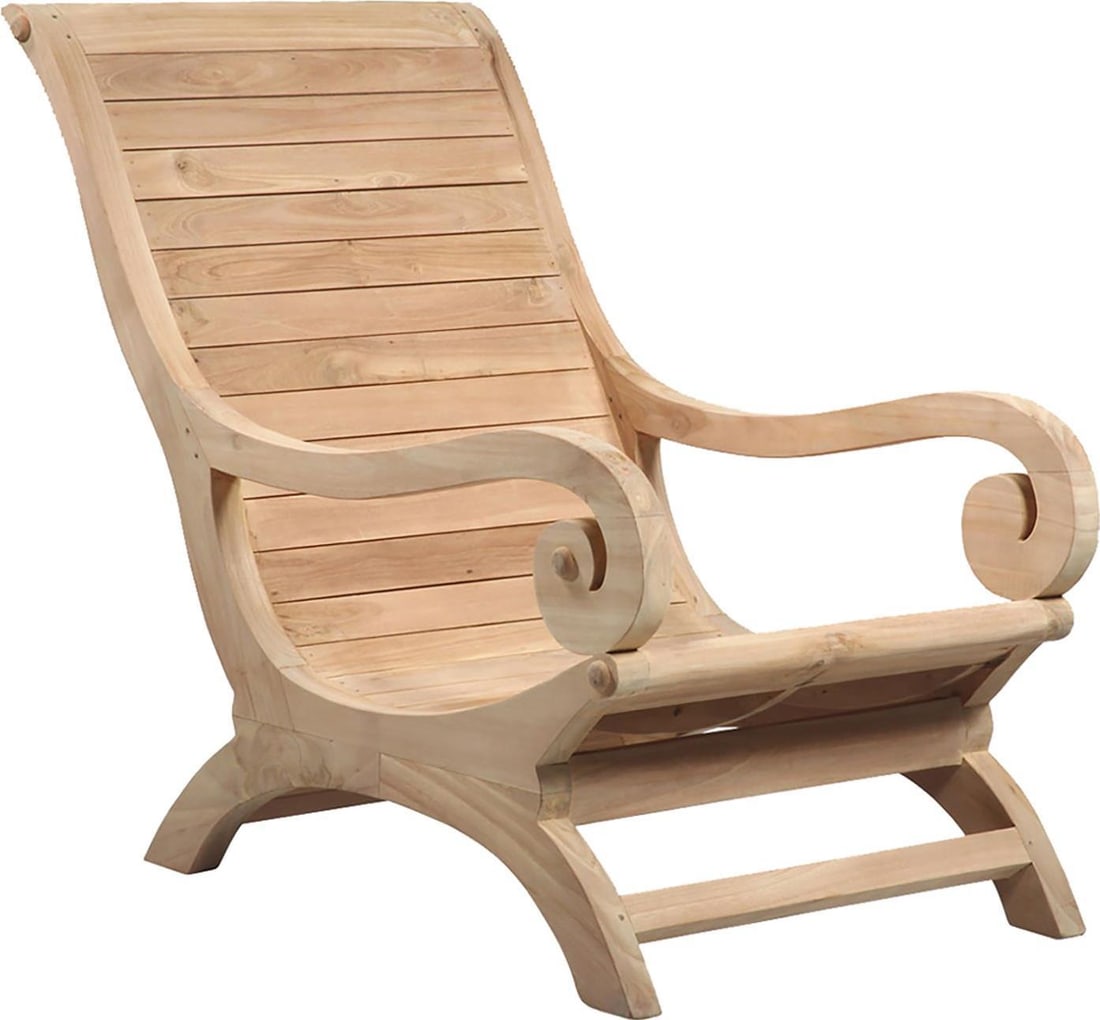 Tomas Outdoor Lounge Chair Natural Teak Premium Comfort (1 of 1)