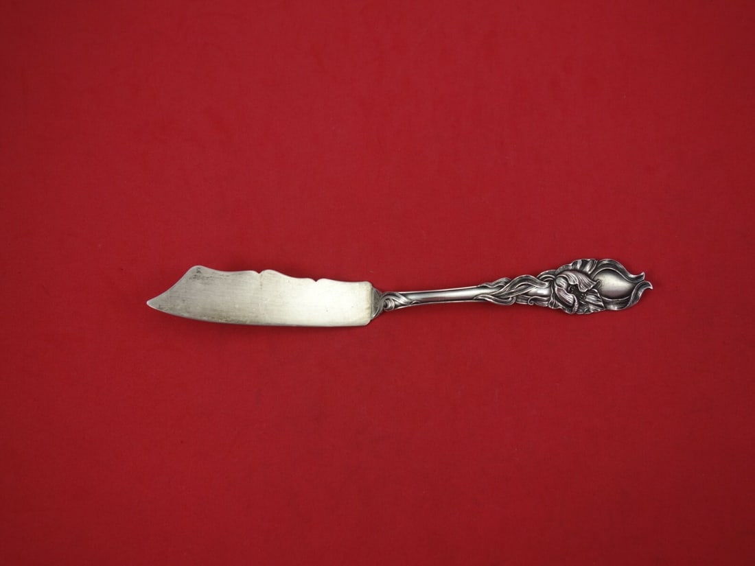 Fessenden Tulip Sterling Silver Master Butter Knife 7 3/4" (1 of 1)