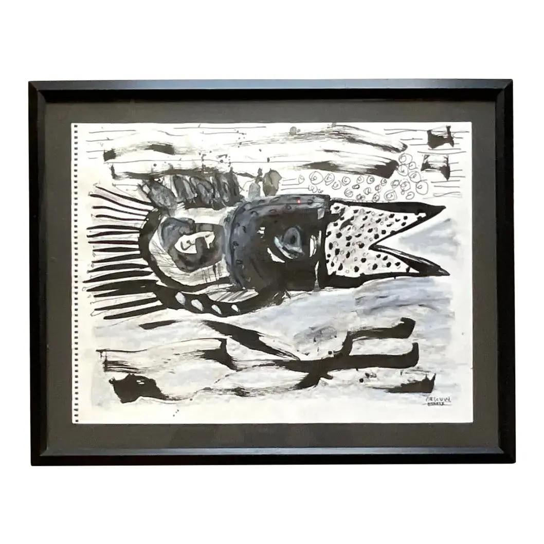 John Van Orsouw 2009 Signed Abstract Watercolor Painting on Paper (1 of 7)