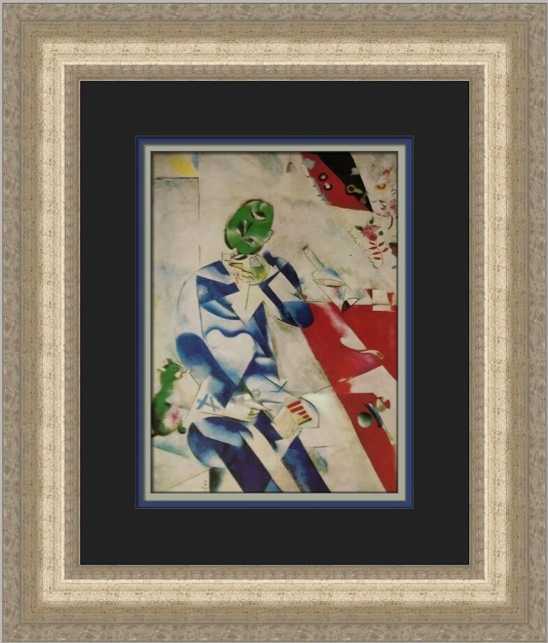Marc Chagall Half-Past Three Custom Framed Print 1984 Expressionism (1 of 2)