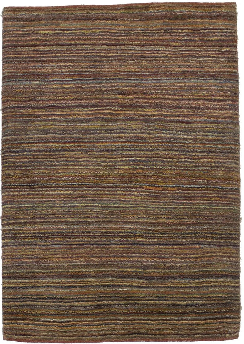 Vibrant Modern Gabbeh Wool Rug Striped Design 3x4 ft Kids Room (1 of 11)